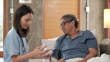 Caregiver greeting family